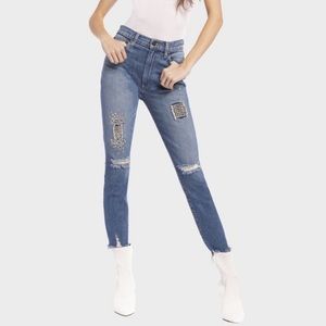 Alice + Olivia Blue High Rise Jeans